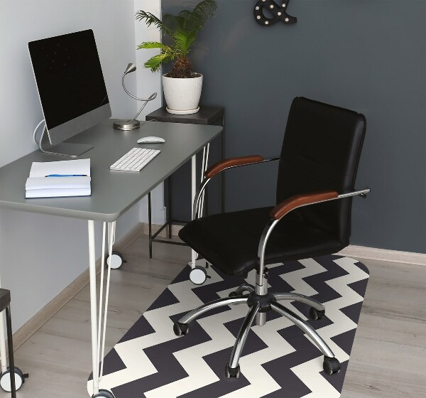 Tapis de chaise de bureau Zigzag
