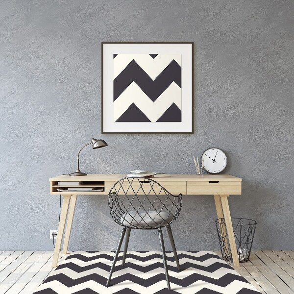 Tapis de chaise de bureau Zigzag