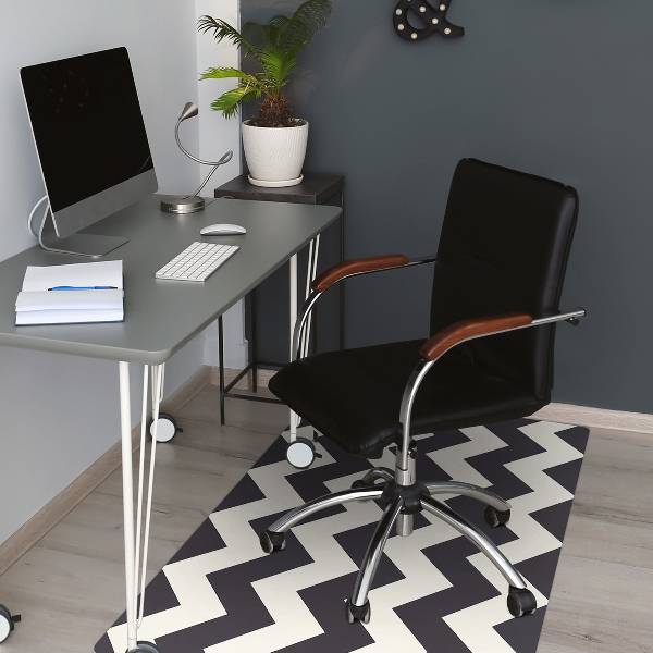 Tapis de chaise de bureau Zigzag