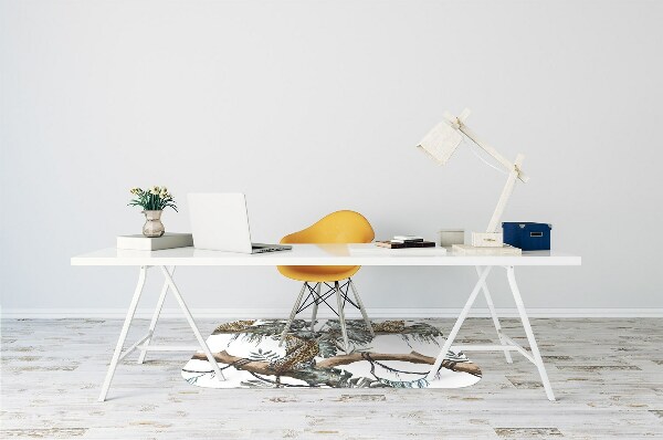 Tapis pour chaise de bureau Léopards sur une branche