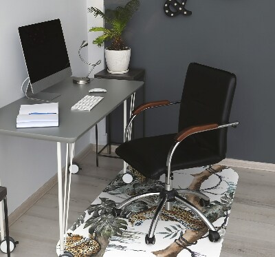 Tapis pour chaise de bureau Léopards sur une branche