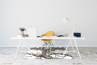 Tapis pour chaise de bureau Léopards sur une branche