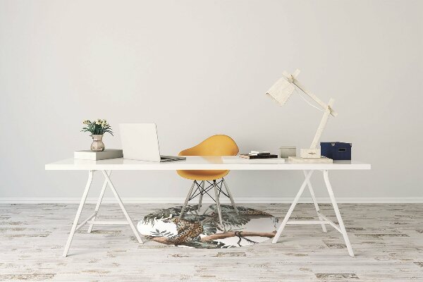 Tapis pour chaise de bureau Léopards sur une branche