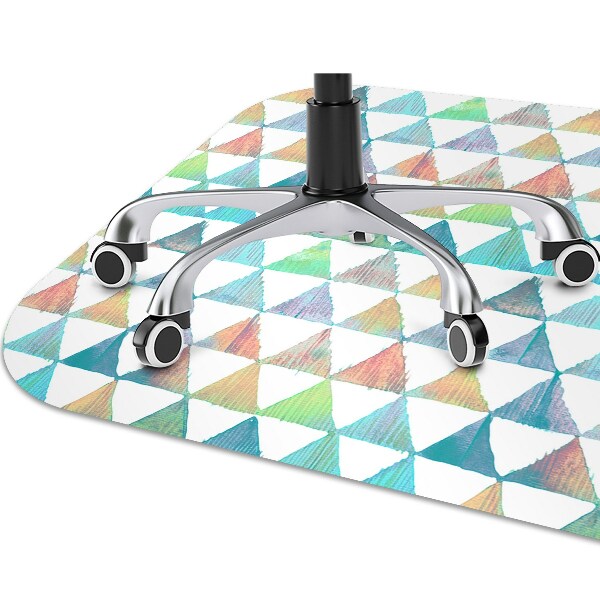 Tapis fauteuil bureau Triangles géométriques