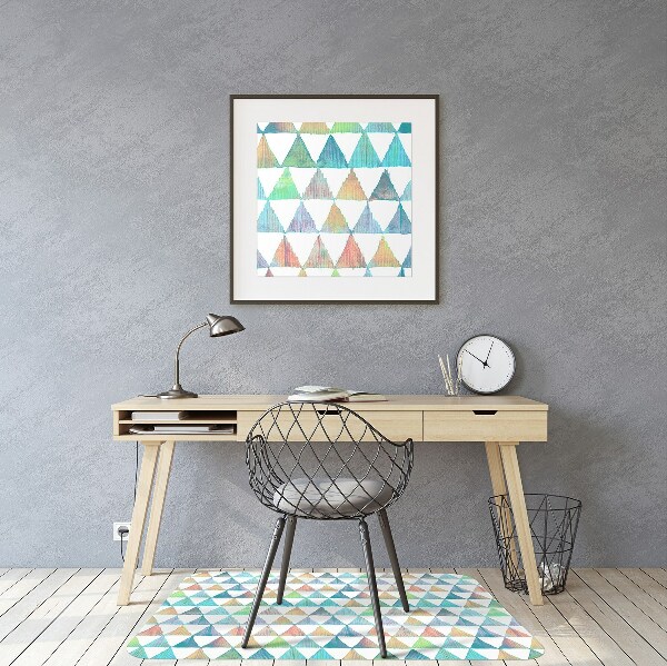 Tapis fauteuil bureau Triangles géométriques