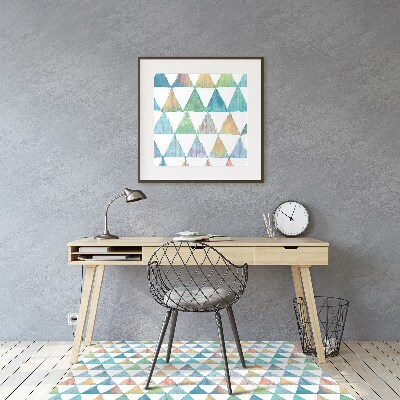 Tapis fauteuil bureau Triangles géométriques