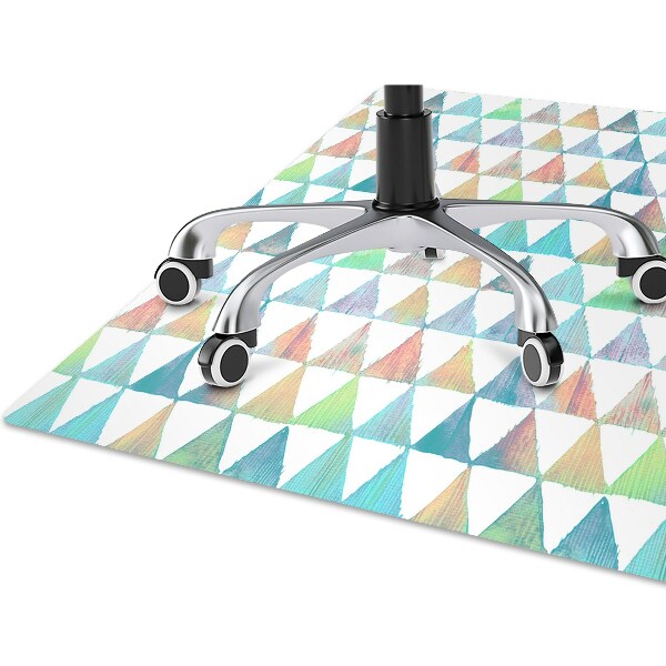 Tapis fauteuil bureau Triangles géométriques