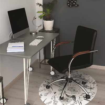 Tapis pour chaise de bureau Bouquet de fleurs