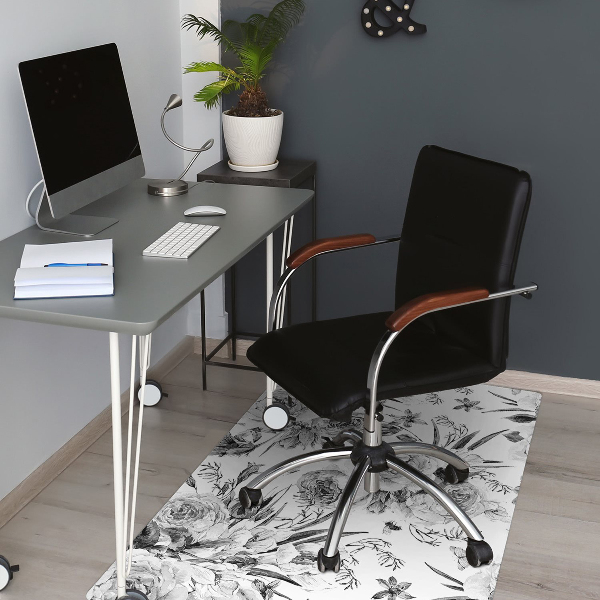Tapis pour chaise de bureau Bouquet de fleurs