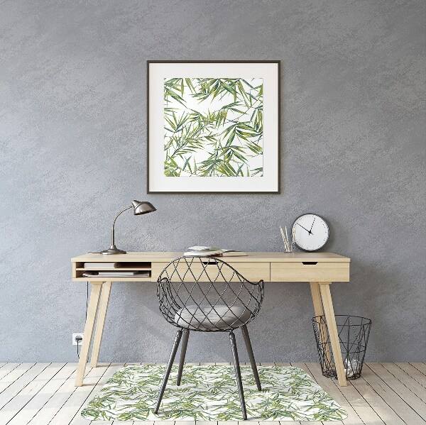 Tapis fauteuil bureau do biura Feuilles exotiques