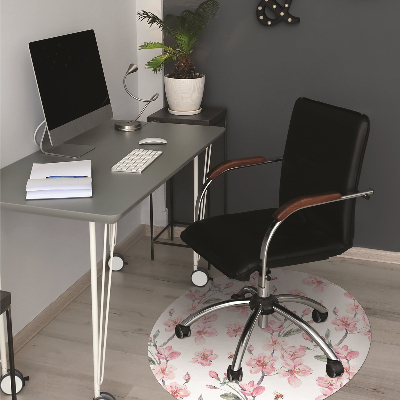 Tapis de chaise de bureau Fleurs subtiles