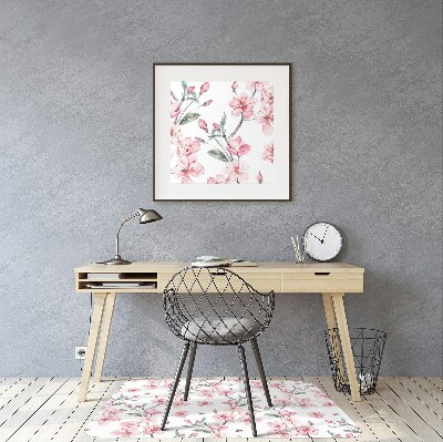 Tapis de chaise de bureau Fleurs subtiles