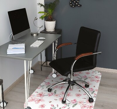 Tapis de chaise de bureau Fleurs subtiles