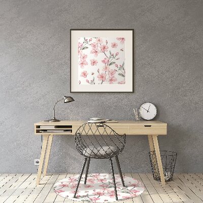 Tapis de chaise de bureau Fleurs subtiles