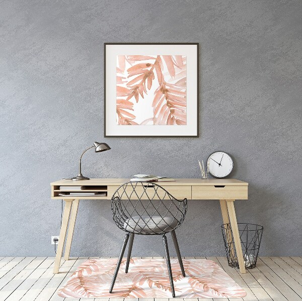 Tapis protection sol Feuilles orange