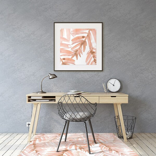 Tapis protection sol Feuilles orange