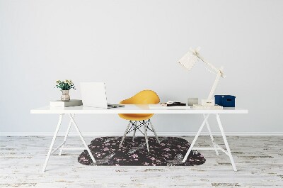 Tapis de chaise de bureau Hérons et fleurs