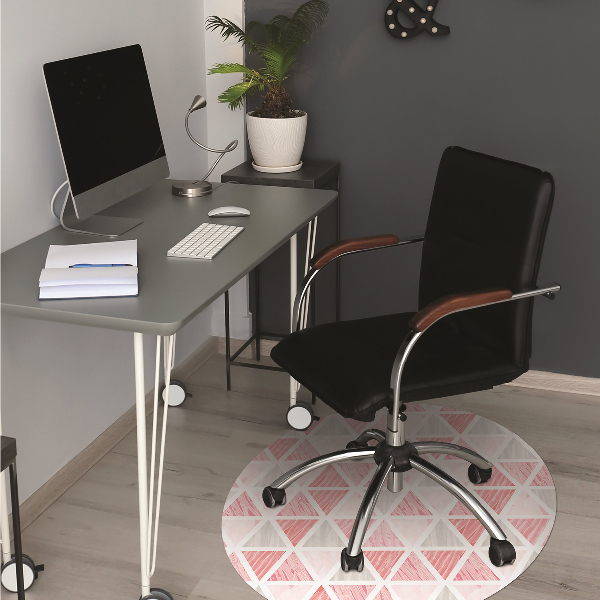 Tapis de chaise de bureau Triangles roses