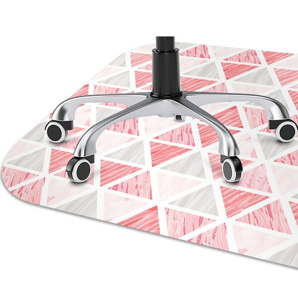 Tapis de chaise de bureau Triangles roses