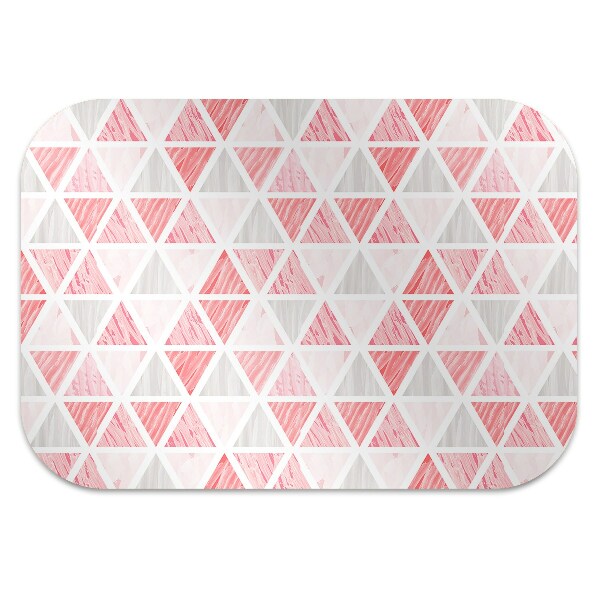 Tapis de chaise de bureau Triangles roses