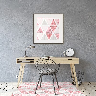Tapis de chaise de bureau Triangles roses