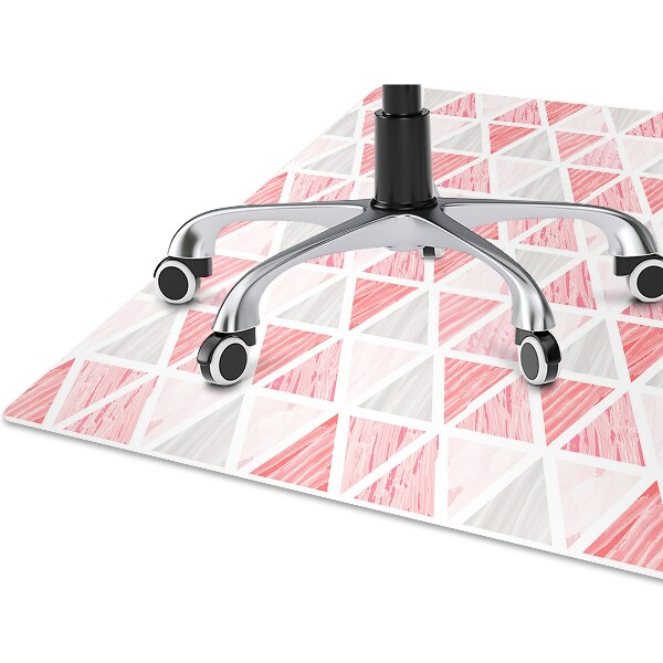 Tapis de chaise de bureau Triangles roses