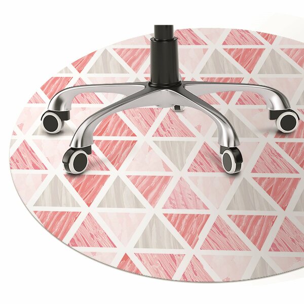 Tapis de chaise de bureau Triangles roses
