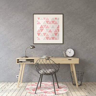 Tapis de chaise de bureau Triangles roses