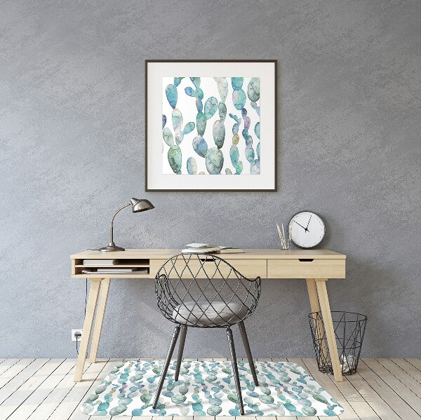 Tapis protège sol Cactus aquarelle