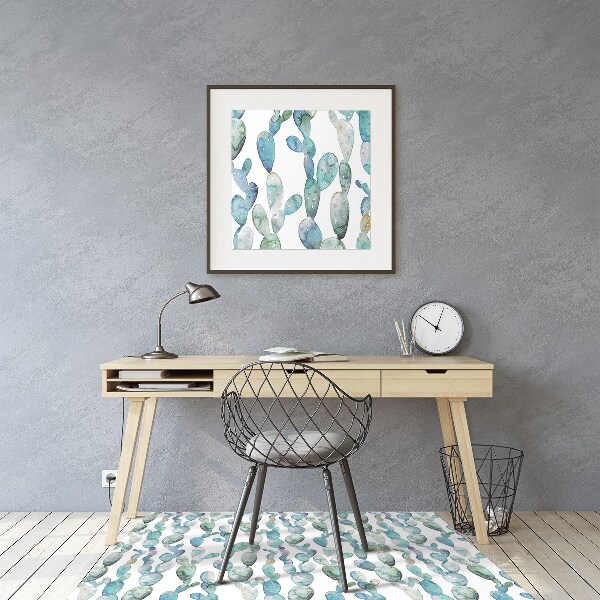 Tapis protège sol Cactus aquarelle