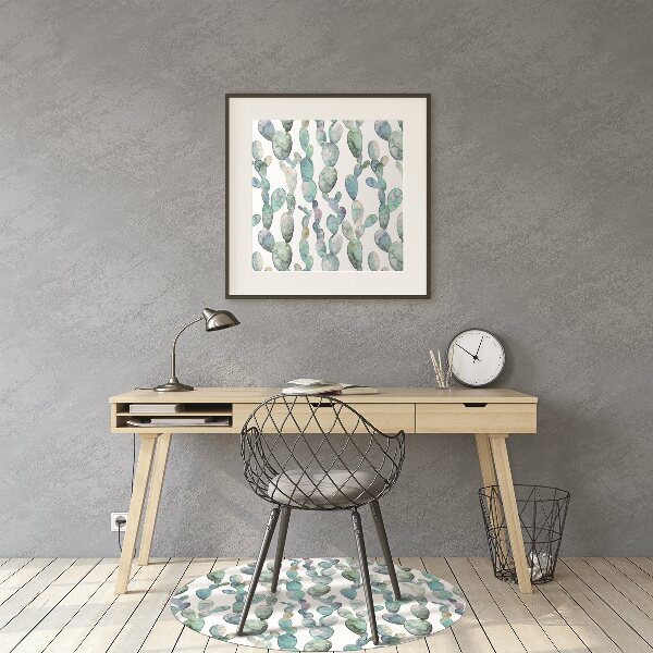 Tapis protège sol Cactus aquarelle