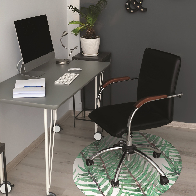 Tapis pour chaise de bureau Feuilles de palmier