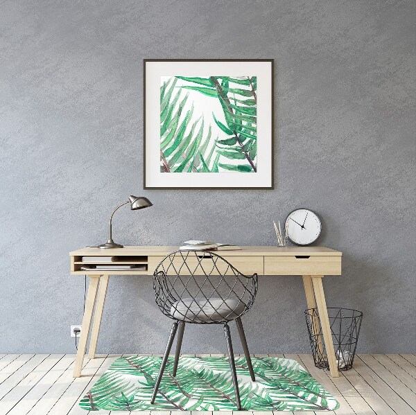 Tapis pour chaise de bureau Feuilles de palmier