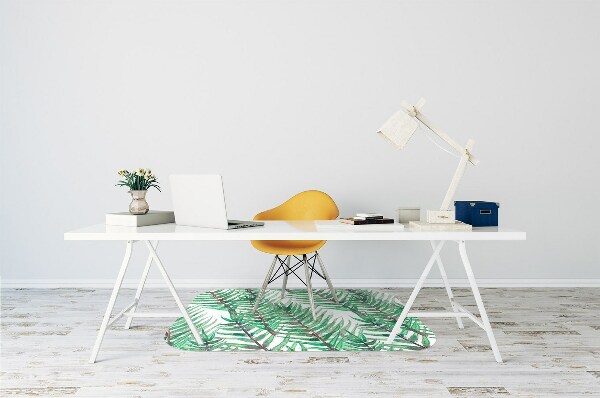Tapis pour chaise de bureau Feuilles de palmier