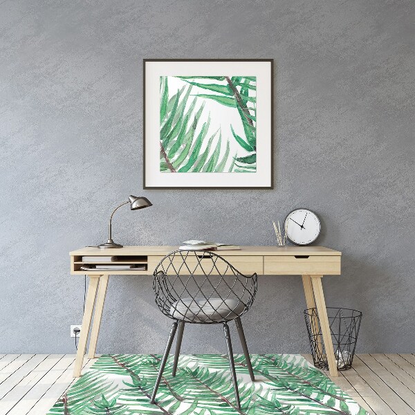 Tapis pour chaise de bureau Feuilles de palmier