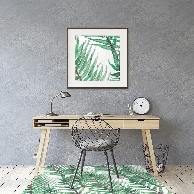 Tapis pour chaise de bureau Feuilles de palmier