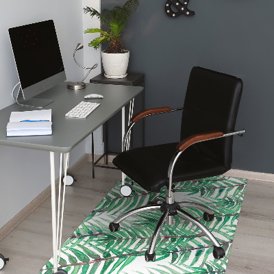 Tapis pour chaise de bureau Feuilles de palmier