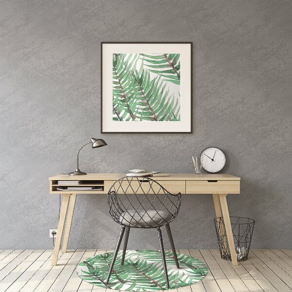Tapis pour chaise de bureau Feuilles de palmier