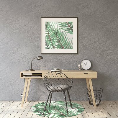 Tapis pour chaise de bureau Feuilles de palmier