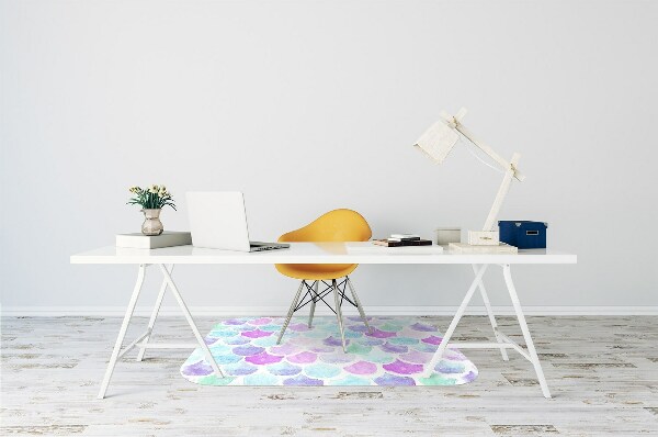 Tapis de chaise de bureau Gouttes colorées