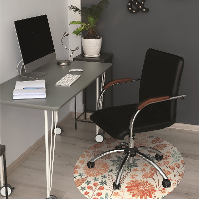 Tapis pour chaise de bureau Fleurs artistiques