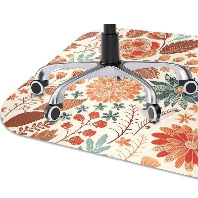 Tapis pour chaise de bureau Fleurs artistiques