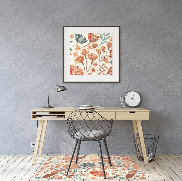 Tapis pour chaise de bureau Fleurs artistiques