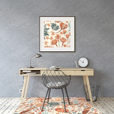 Tapis pour chaise de bureau Fleurs artistiques