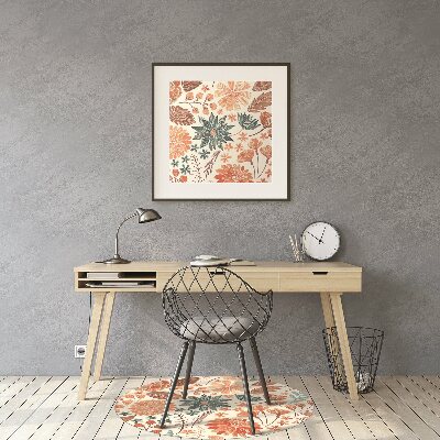 Tapis pour chaise de bureau Fleurs artistiques