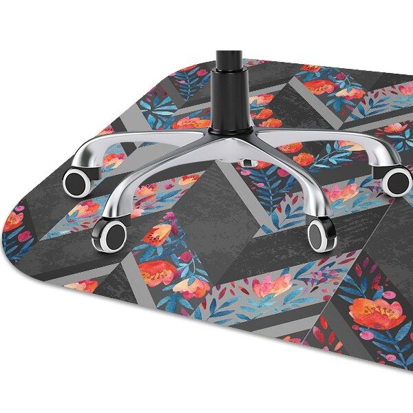Tapis protège sol Fleurs à Herringbone