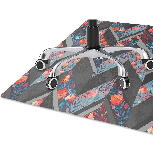 Tapis protège sol Fleurs à Herringbone