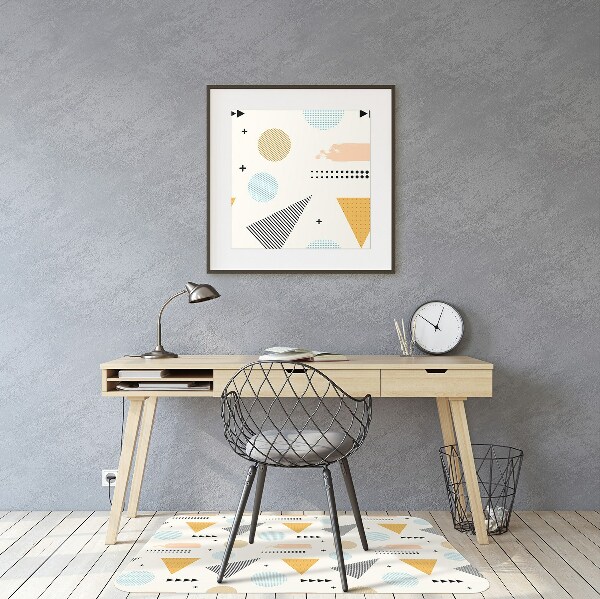 Tapis fauteuil bureau do biura Formes colorées