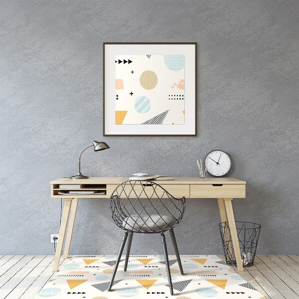 Tapis fauteuil bureau do biura Formes colorées