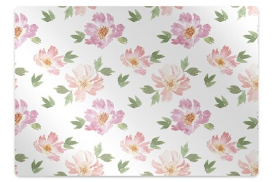 Tapis de chaise de bureau Fleurs aquarelles